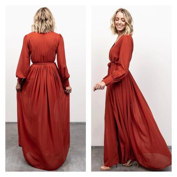 Baltic Born Mustard Yellow Celine Maxi Dress Sz.2X NWT - Picture 2 of 16